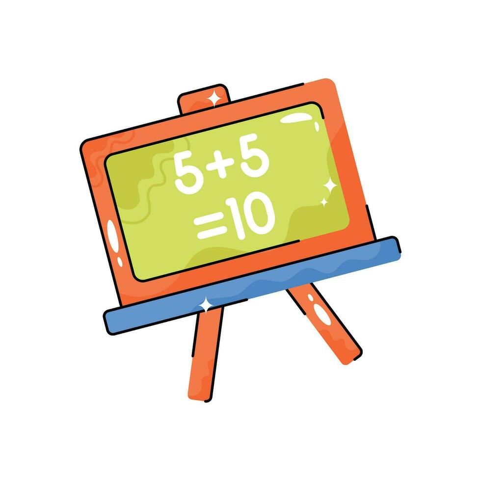 Math class doodle vector Colorful  Sticker. EPS 10 file
