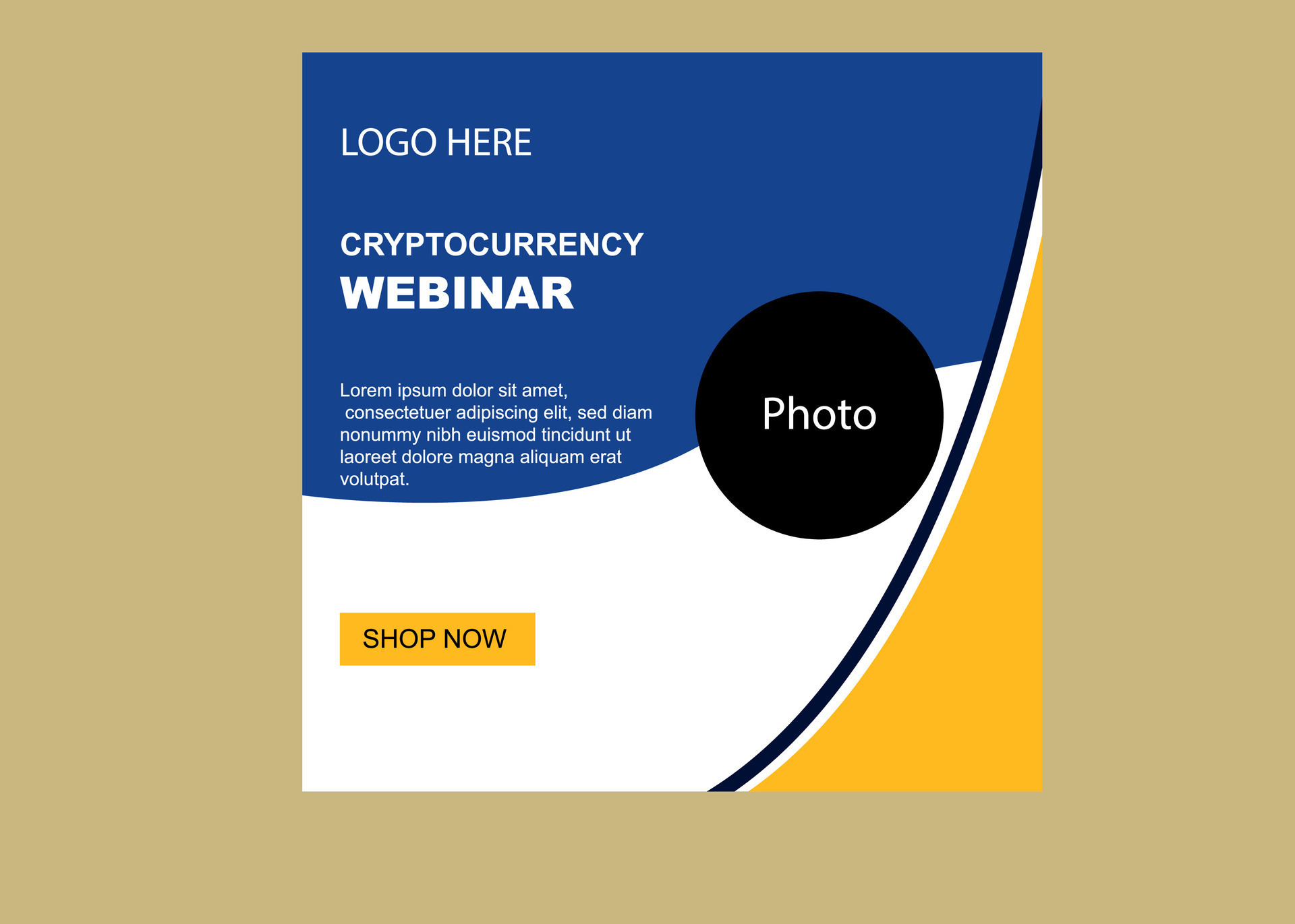cryptocurrency webinar banner poster 27862889 Vector Art at Vecteezy
