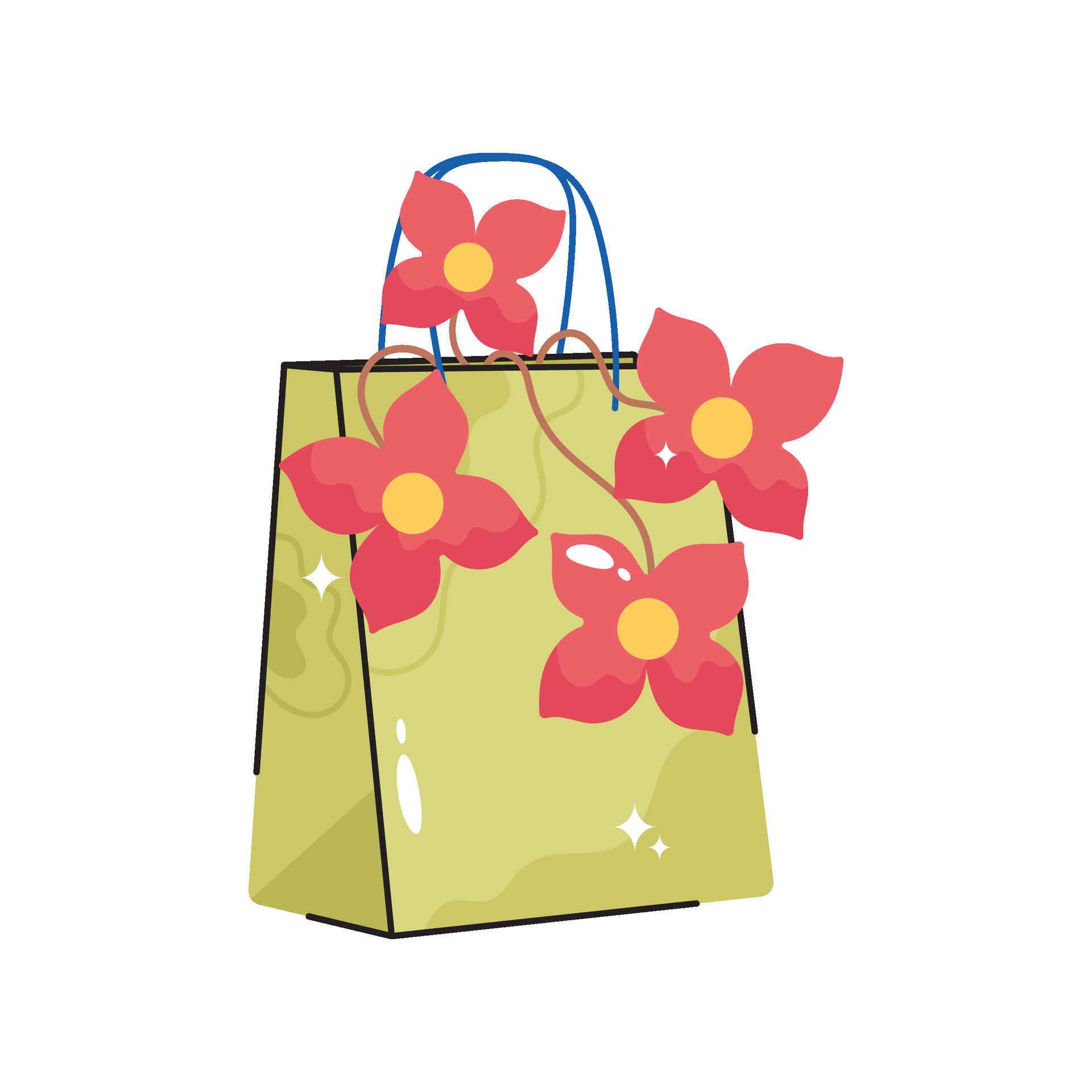 Bag doodle vector colorful Sticker. EPS 10 file 27862971 Vector Art at