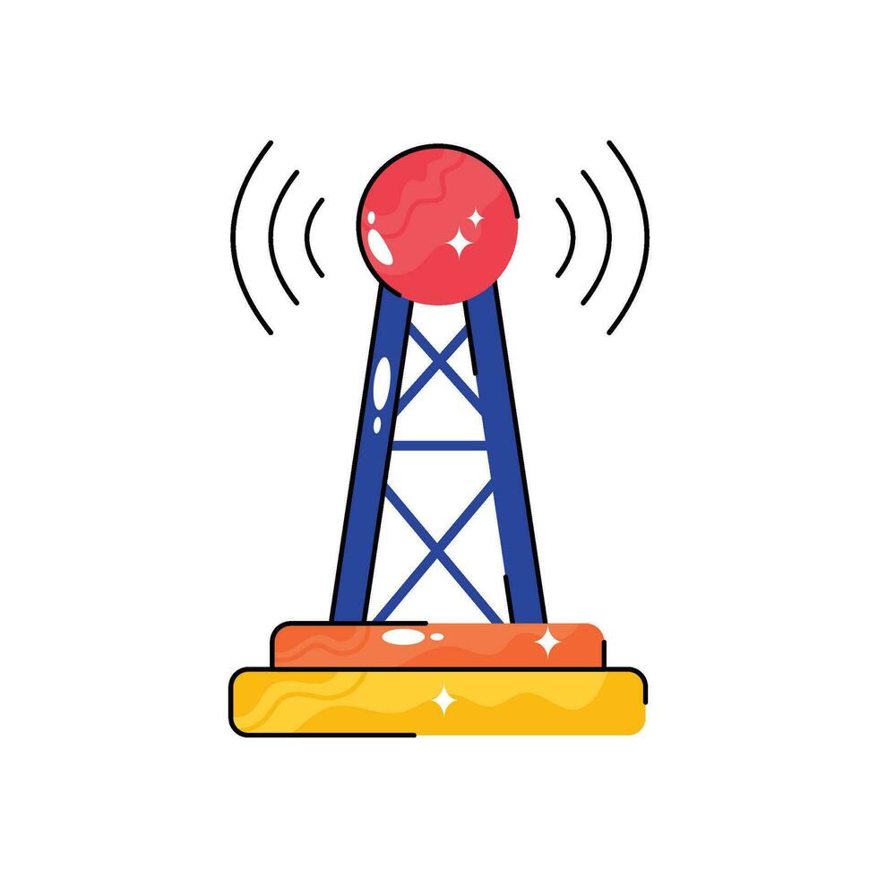 Signal doodle vector colorful  Sticker. EPS 10 file