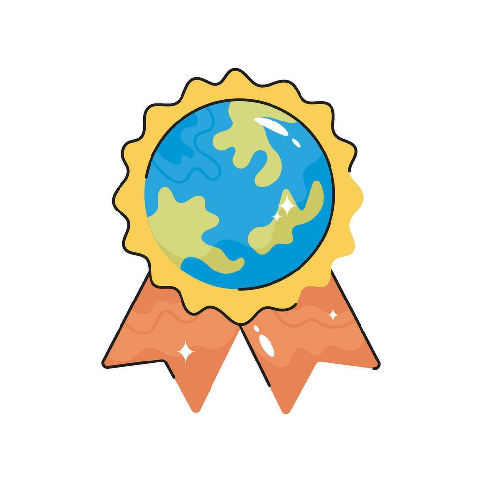 Award doodle vector colorful  Sticker. EPS 10 file