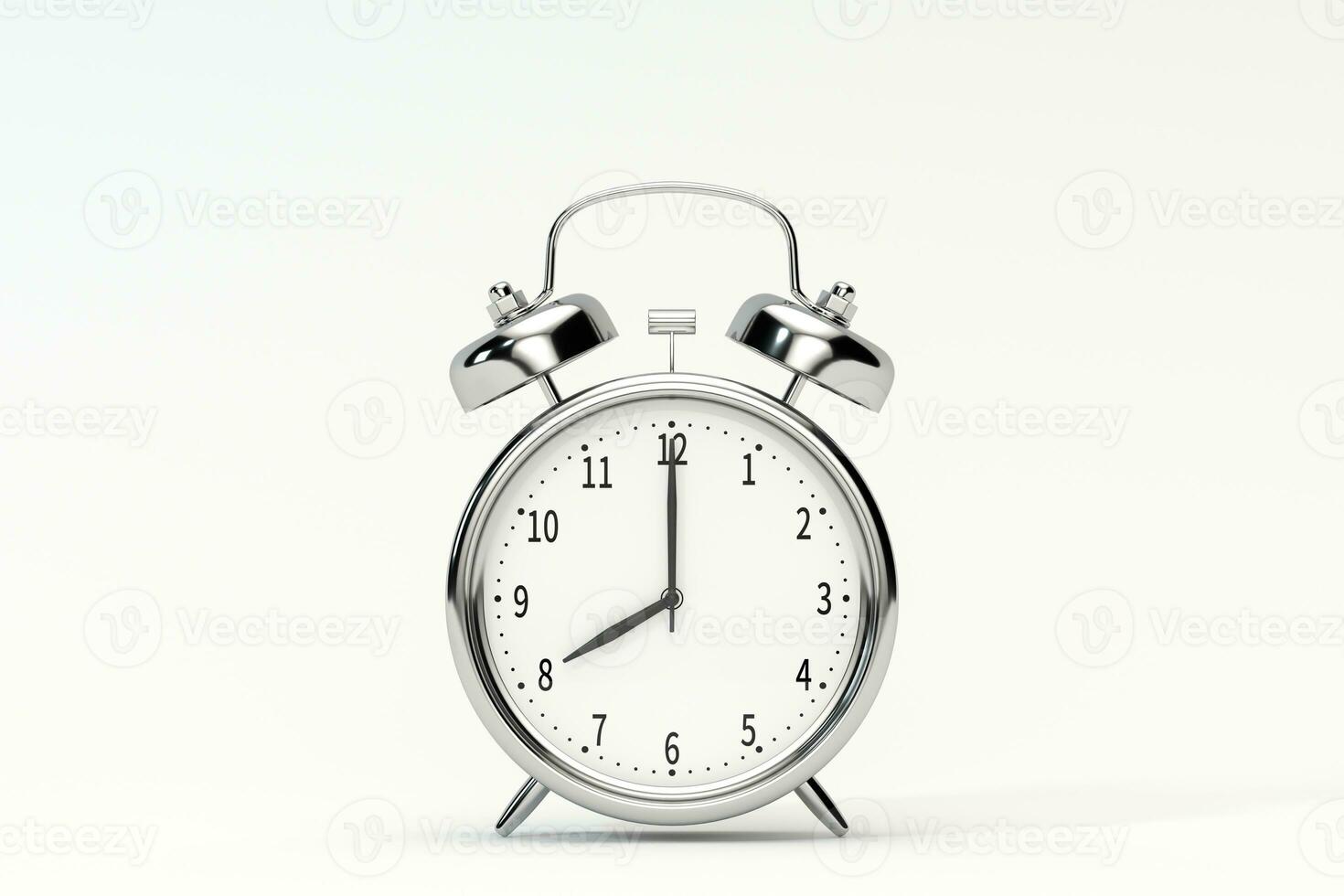 Classic alarm clock, concept of time, 3d rendering. photo