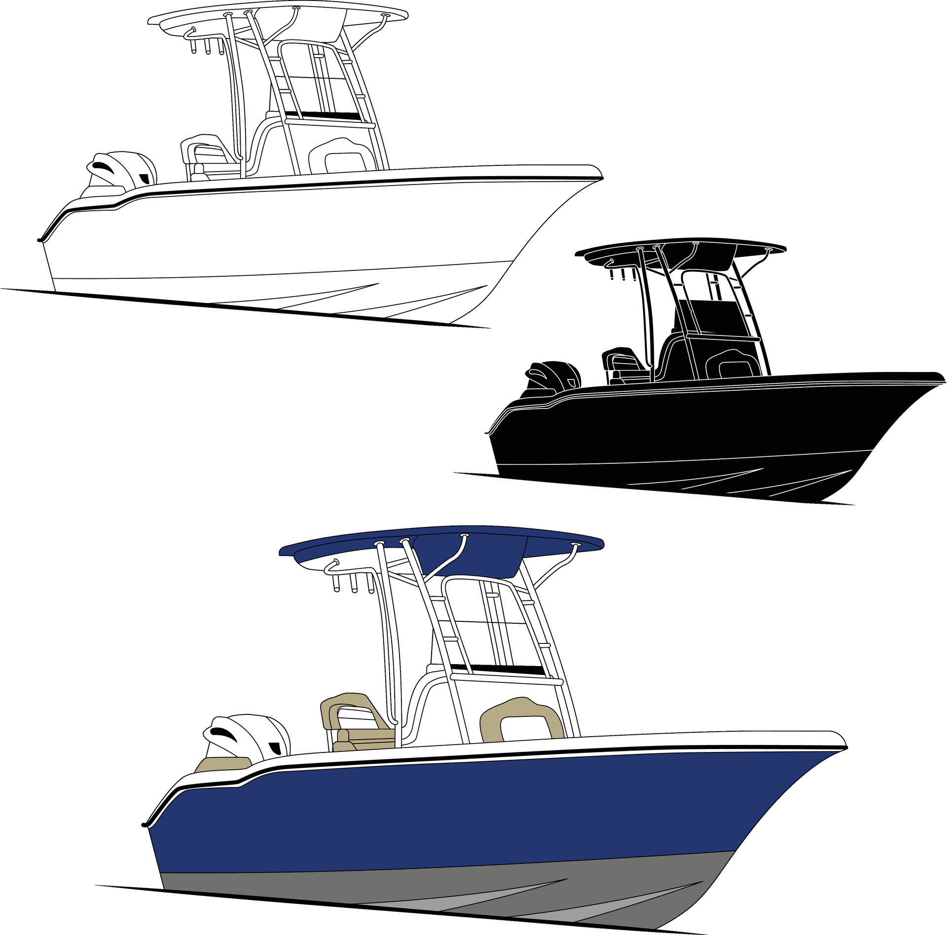 Boat Fishing vector illustration design , perfect for tshirt design, boat  shop rental and service company logo design 14704615 Vector Art at Vecteezy