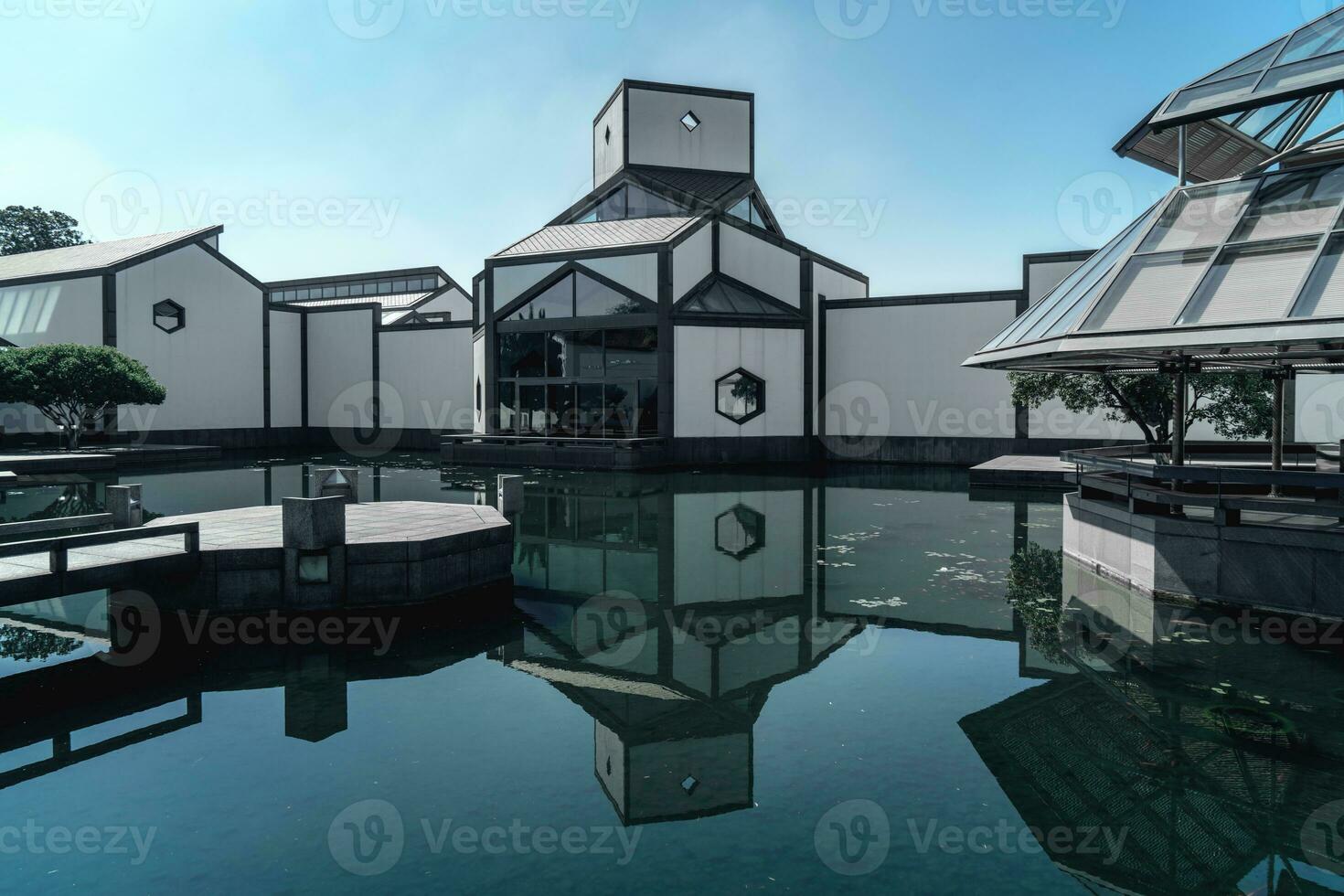 View of architecture in Suzhou Museum. photo