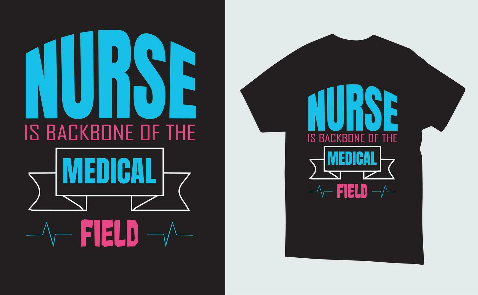 Vector Nurse illustration t-shirt or poster Design