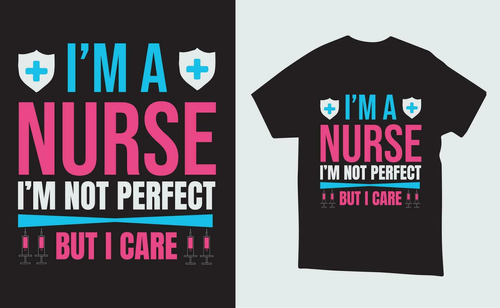 Vector Nurse illustration t-shirt or poster Design