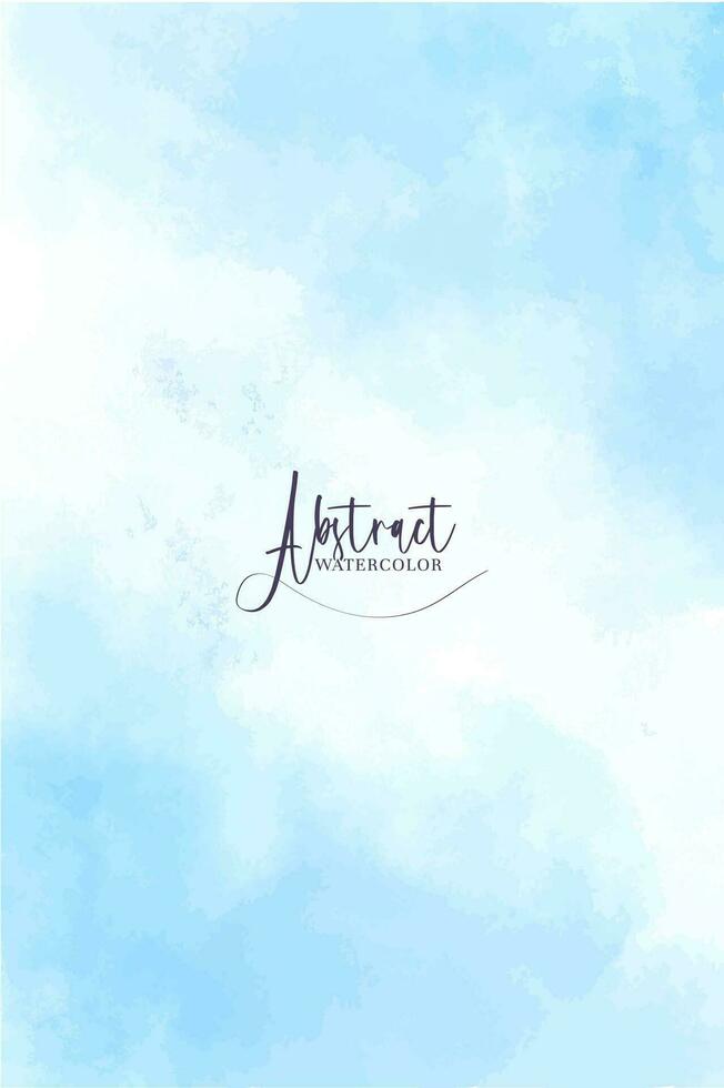 Sky blue abstract watercolor background vector