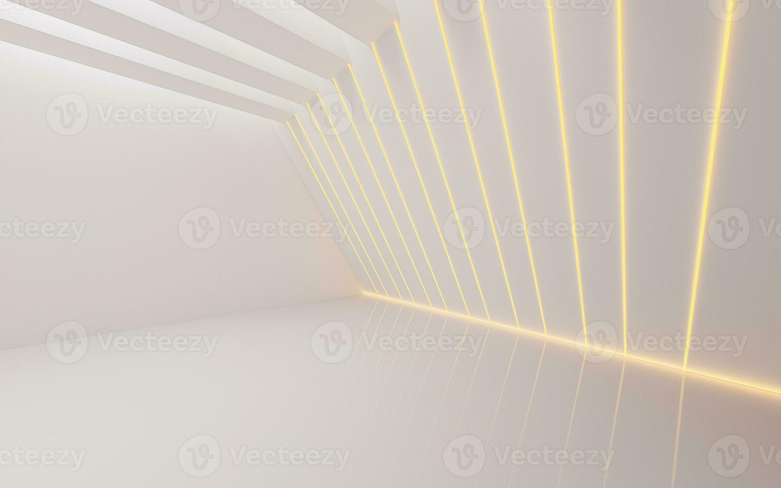 Empty white tunnel, 3d rendering. photo