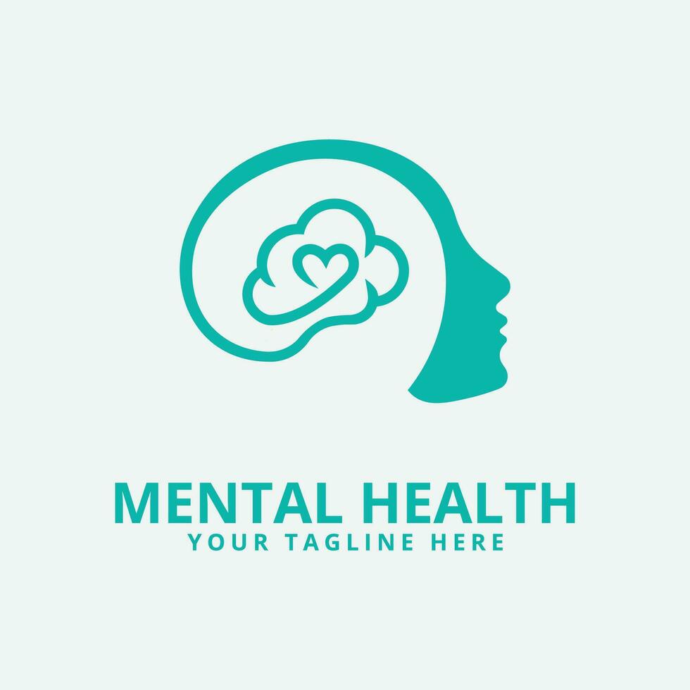 mental salud logo vector ilustración diseño