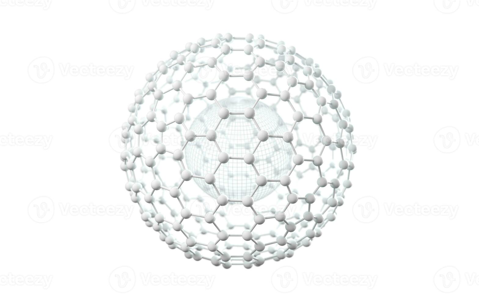 Biochemistry scientific node, molecular connection, 3d rendering. photo