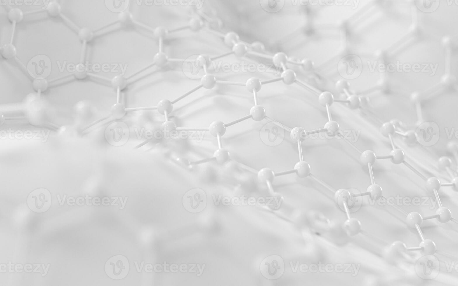 Biochemistry scientific node, molecular connection, 3d rendering. photo