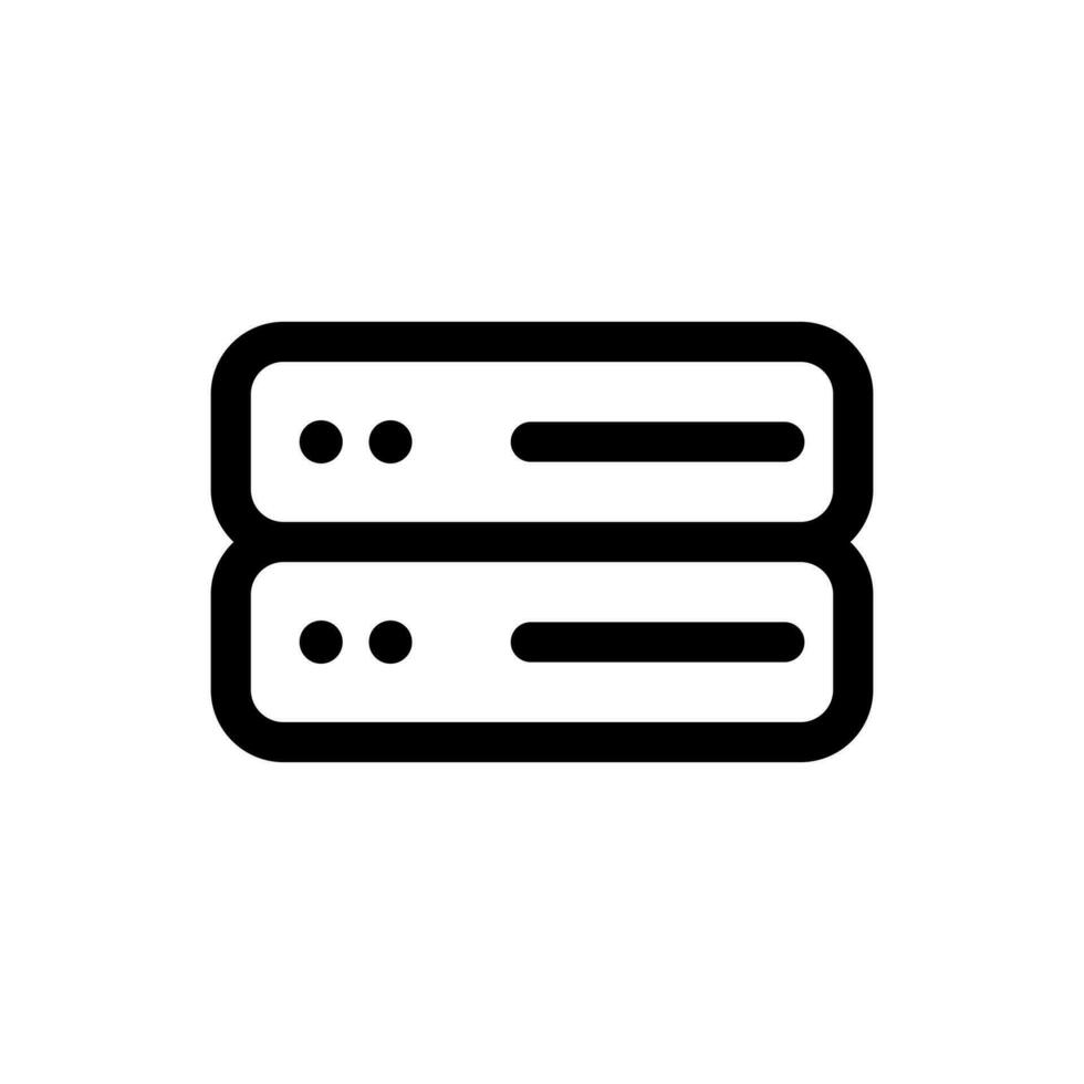 Simple Server icon. The icon can be used for websites, print templates, presentation templates, illustrations, etc vector