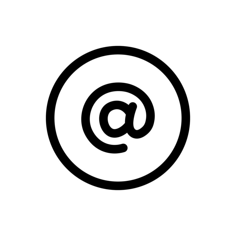 Simple At icon. The icon can be used for websites, print templates, presentation templates, illustrations, etc vector
