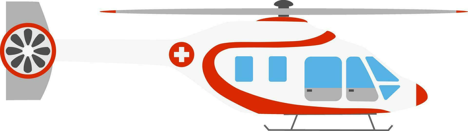 vector ilustración de helicóptero ambulancia aislado en blanco antecedentes