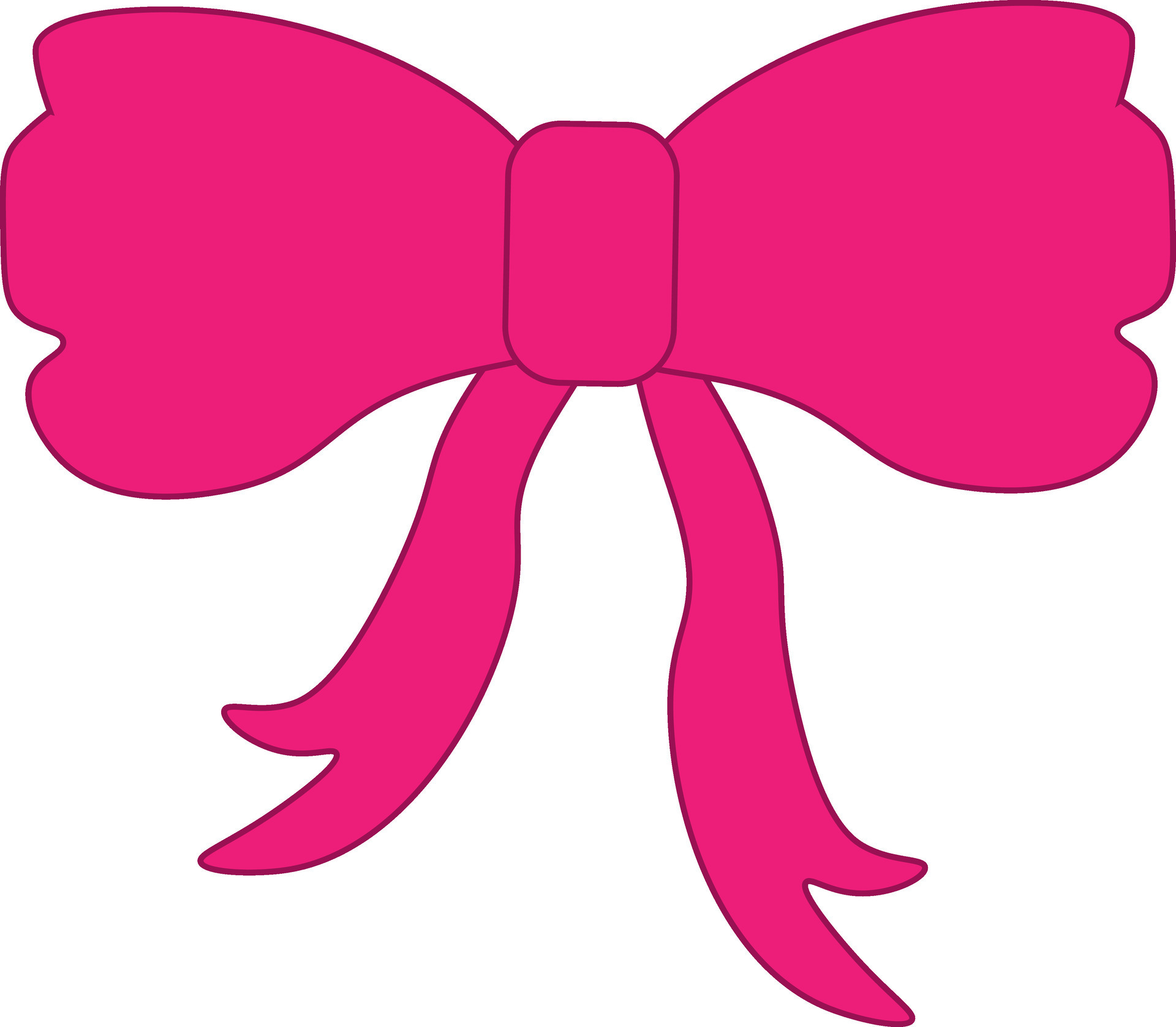 Vector illustration of pink bow isolated on white background 27863989
