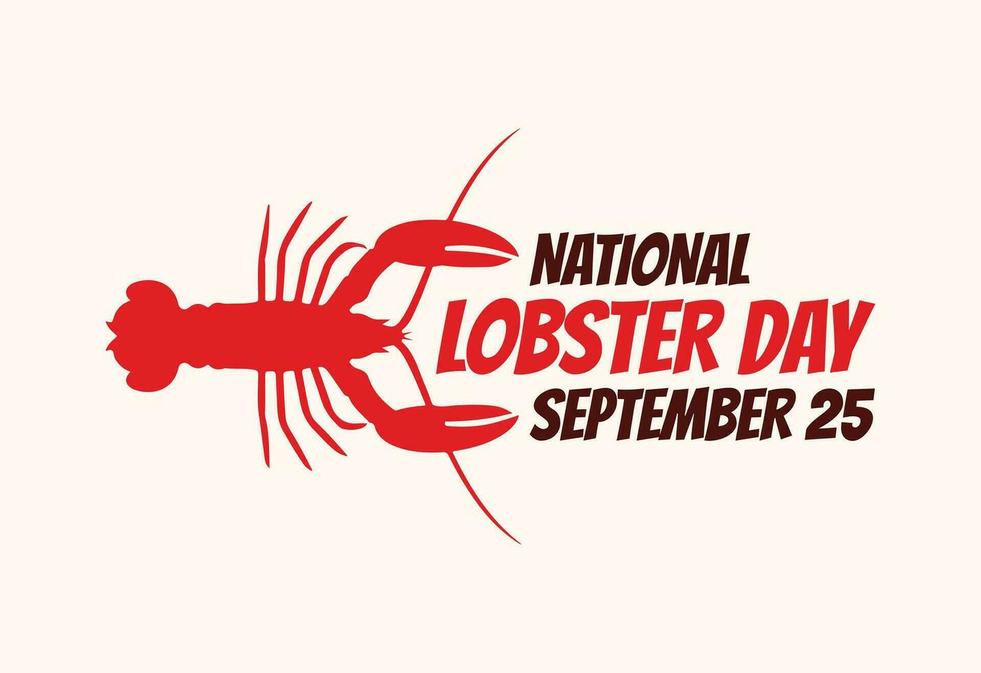 National Lobster Day Vector Design.