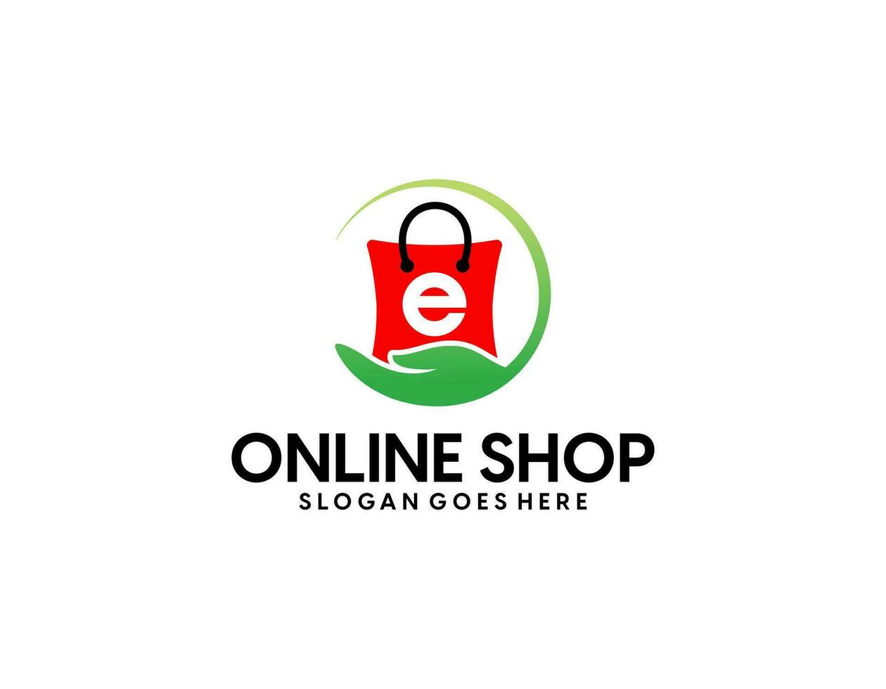 Shop logo, Illustration vector graphic of shopping cart and shop bag combination logo design concept