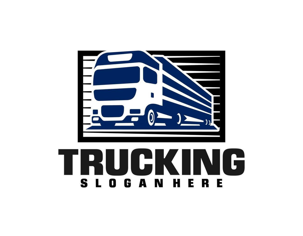 transporte camionaje logística logo vector