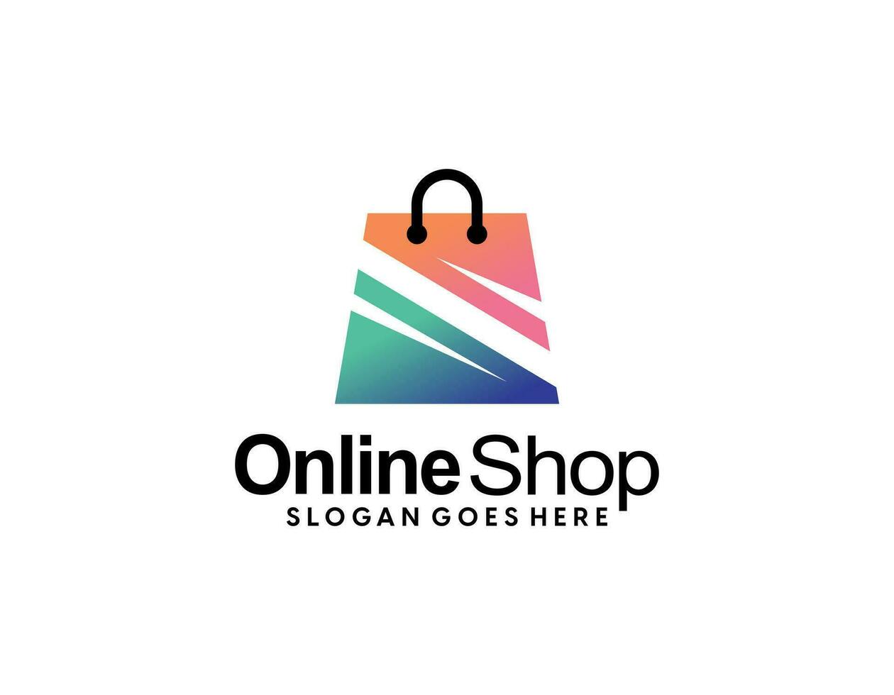 Shopping cart logo and shopping bags logo vector