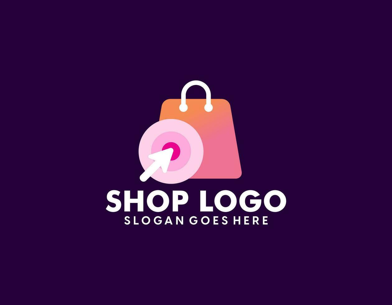 Online Shop Logo designs Template, set of Vector illustration,