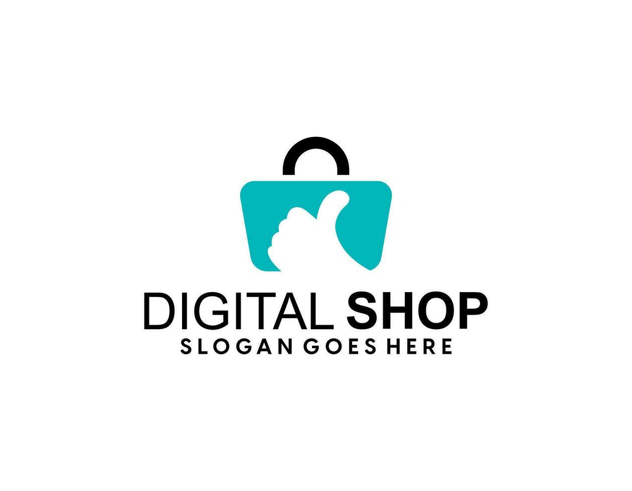 E commerce logo design vector. Online shop logo design idea vector