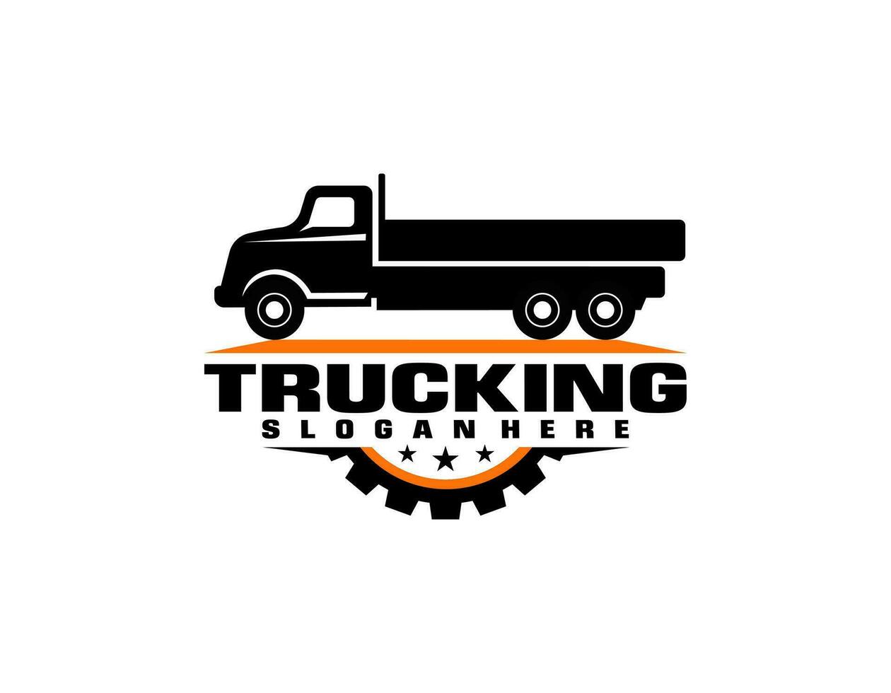 transporte camionaje logística logo vector