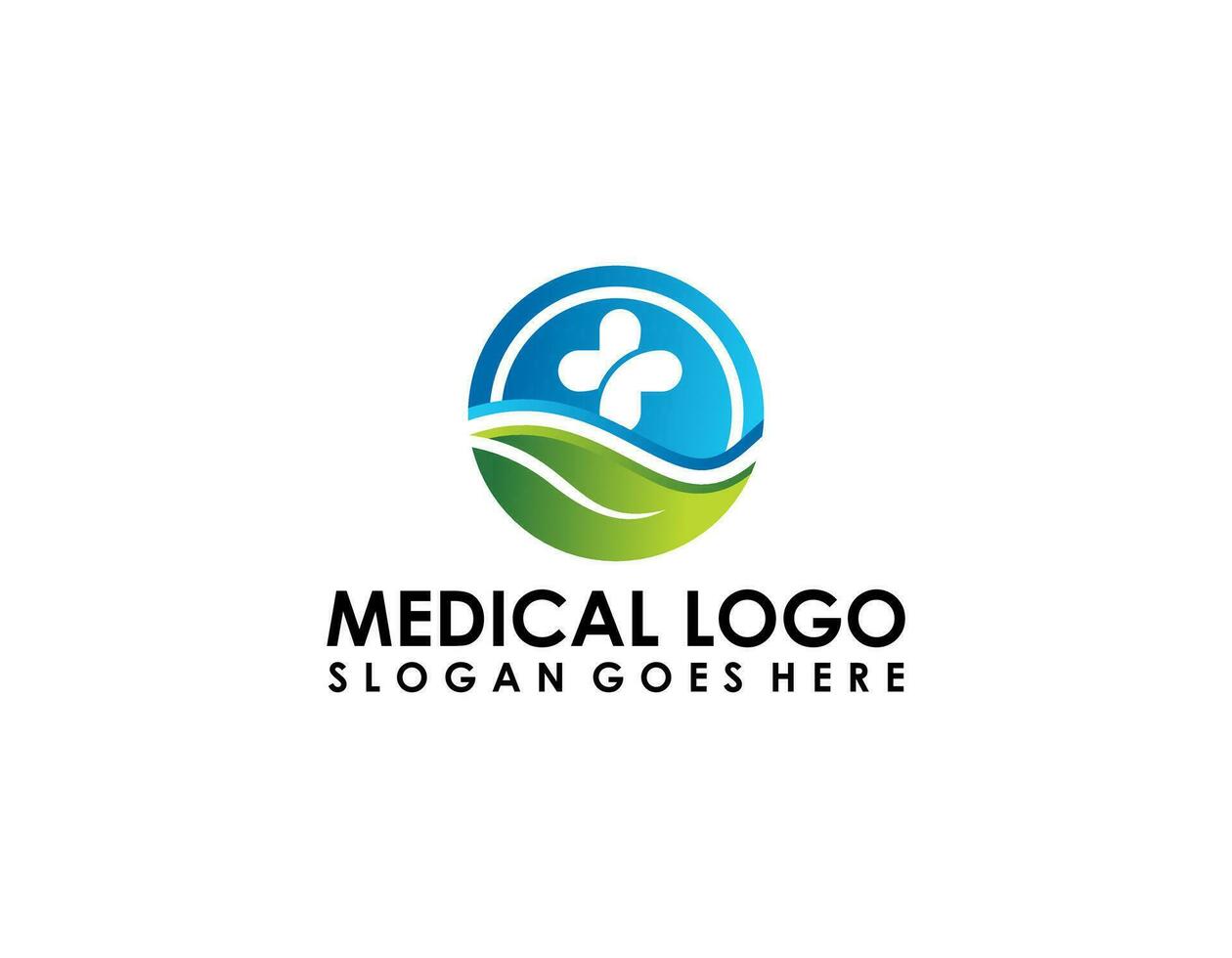 health care logo designs for medical service and clinic or hospital logo vector