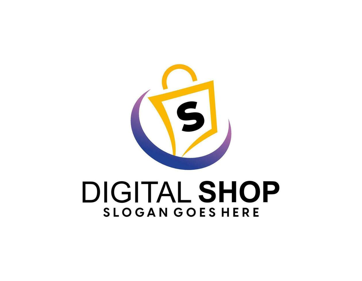 Online Shop Logo Template Design Vector