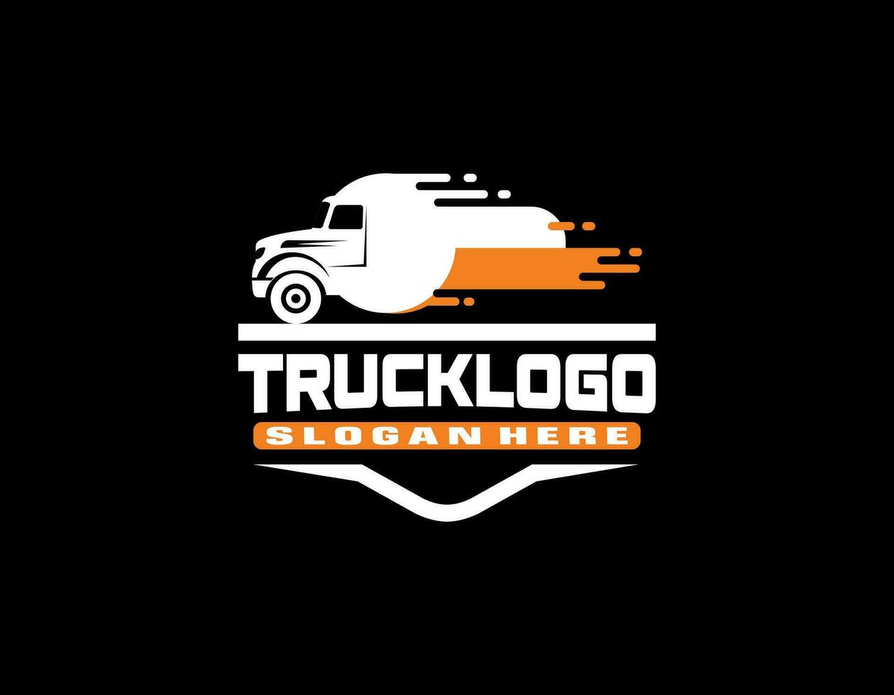 camión camionaje empresa transporte logo ilustración vector