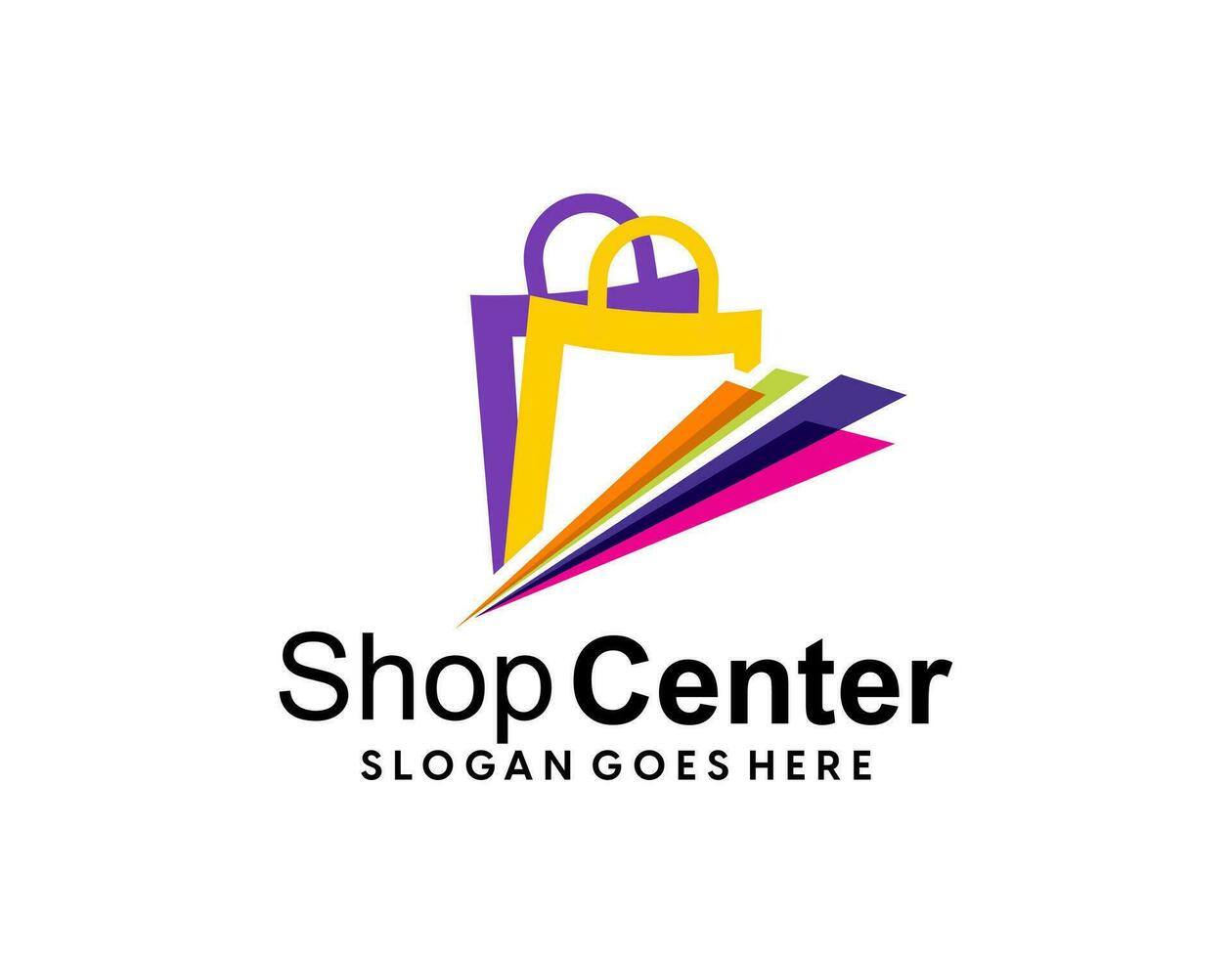 shopping bag sign symbol logo vector