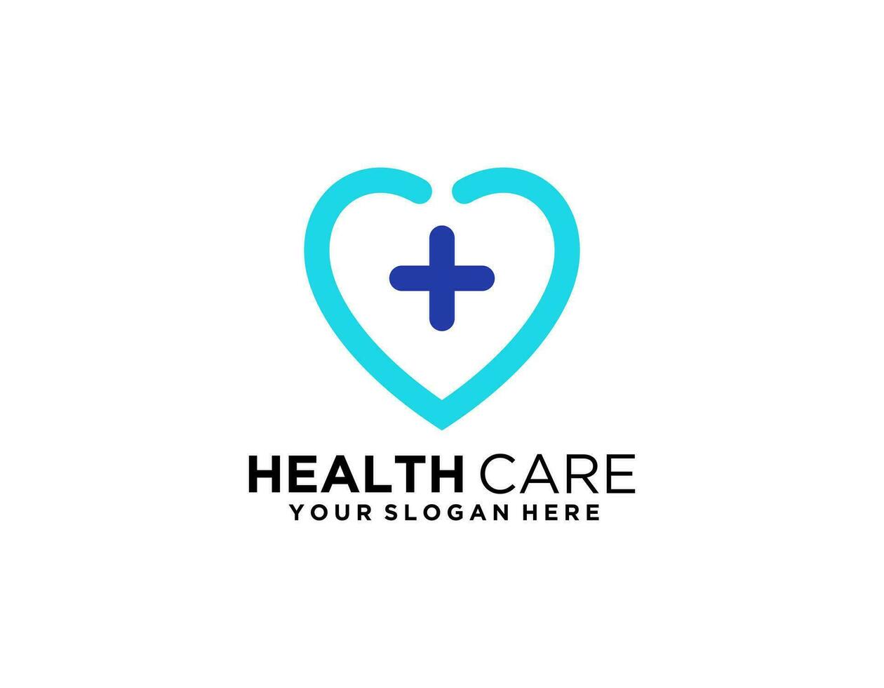 Cross plus medical logo icon design template elements vector