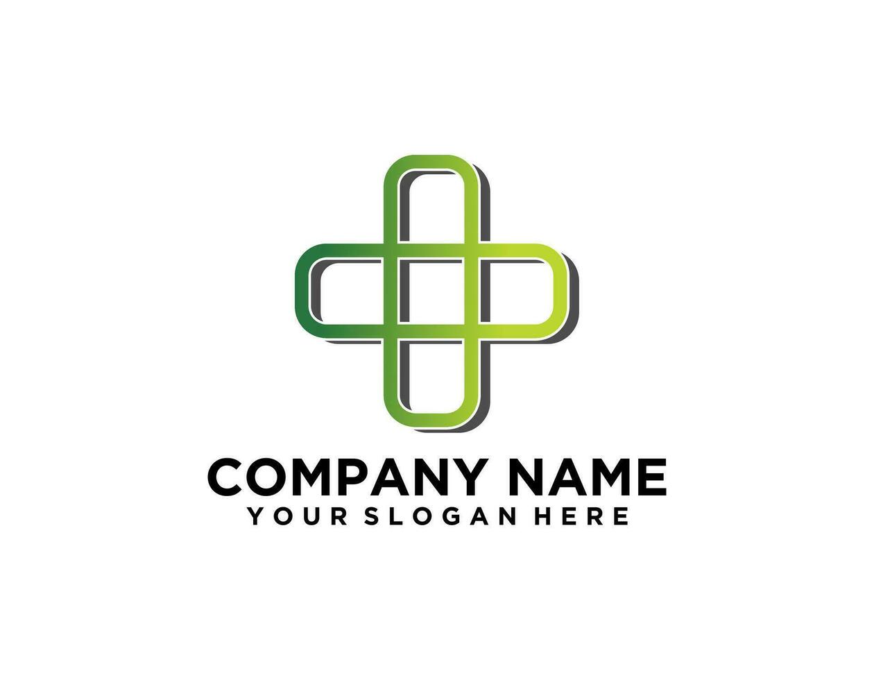 medical logo icons with cross. Collection of signs with plus symbol. vector