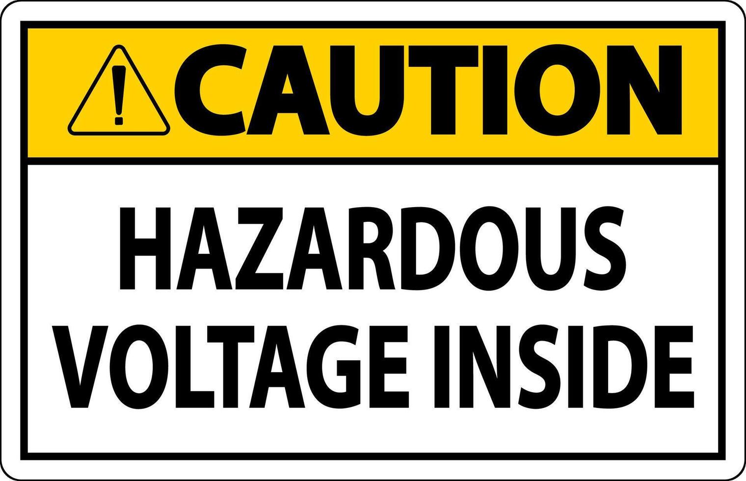 Caution Sign Hazardous Voltage Inside vector