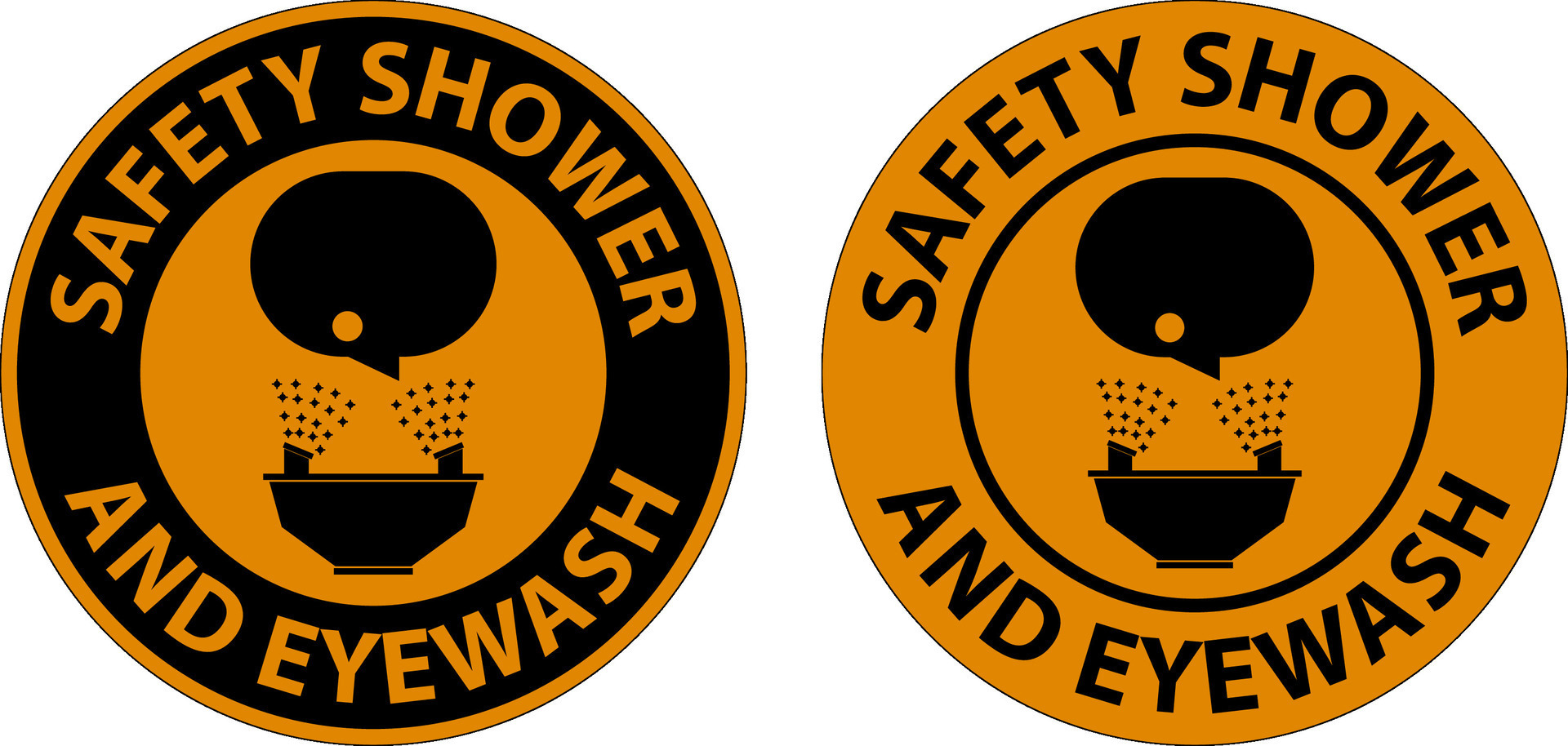 Floor Sign Safety Shower And Eyewash 27864648 Vector Art At Vecteezy