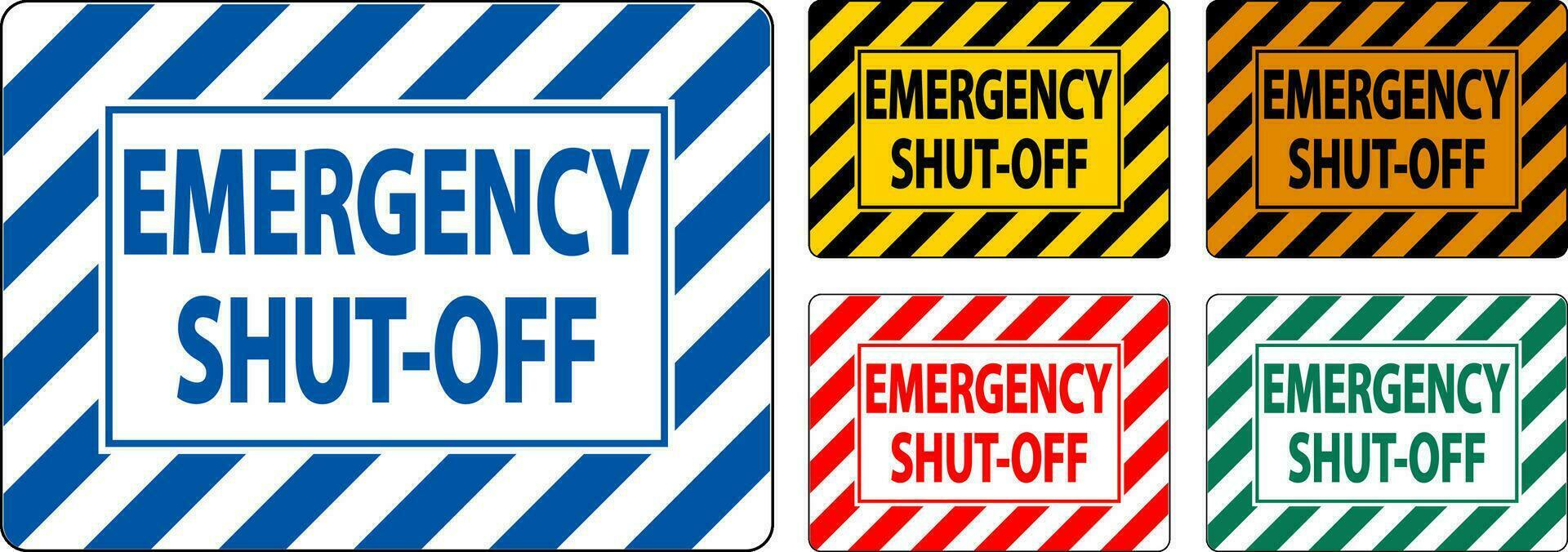 Electrical Equipment Warning Sign Emergency Shut-Off vector