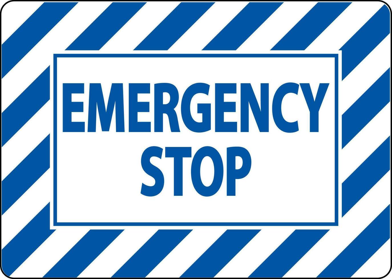 Electrical Equipment Warning Sign Emergency Stop vector