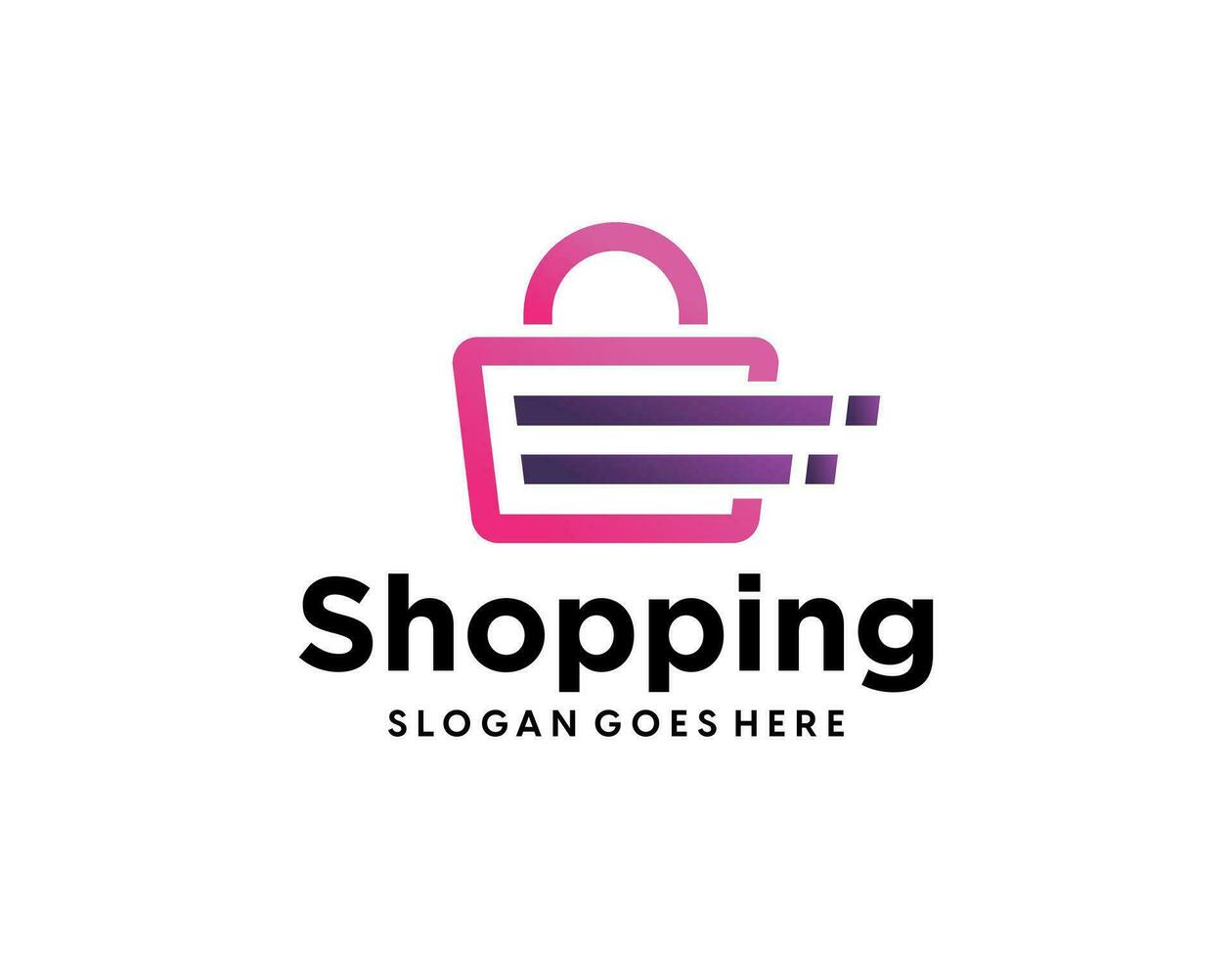 Online Shop Logo designs Template. Illustration vector graphic of pointer arrow and shop bag combination logo design concept. Perfect for Ecommerce,sale, discount or store web element. Company emblem