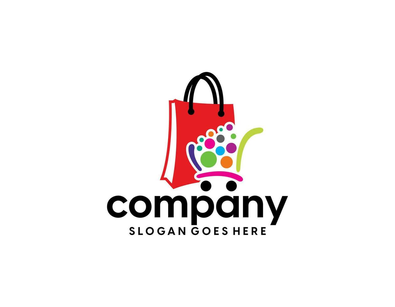 E commerce logo design vector. Online shop logo design idea vector