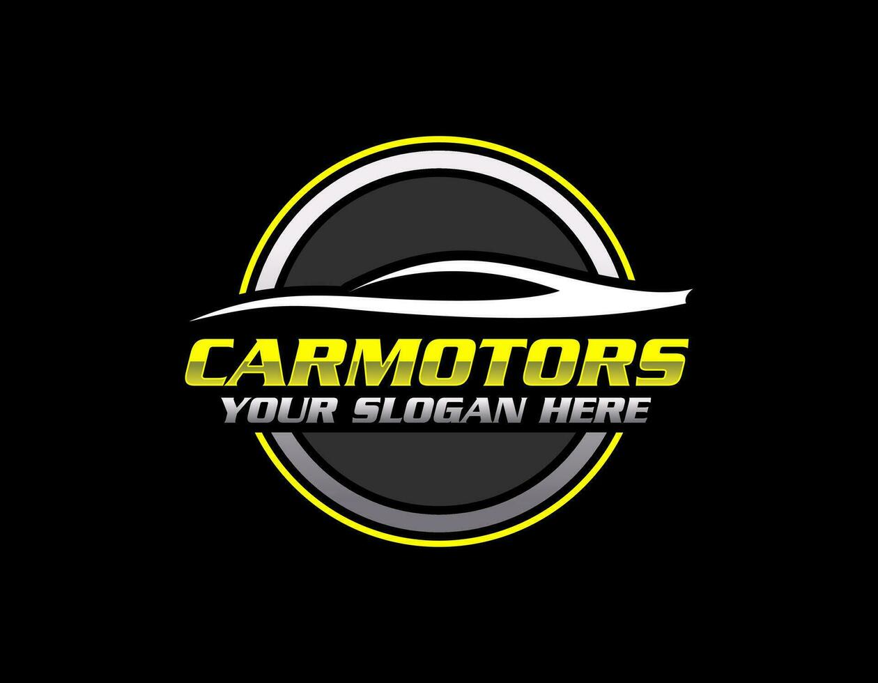 Sports car logo silhouette set. Motor vehicle dealership emblem. Auto garage symbol. Showroom dealer icon. Vector illustration.