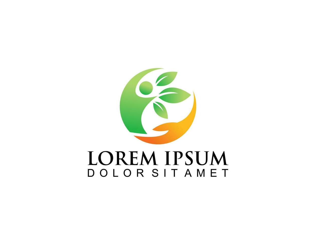 Health nature logo vector