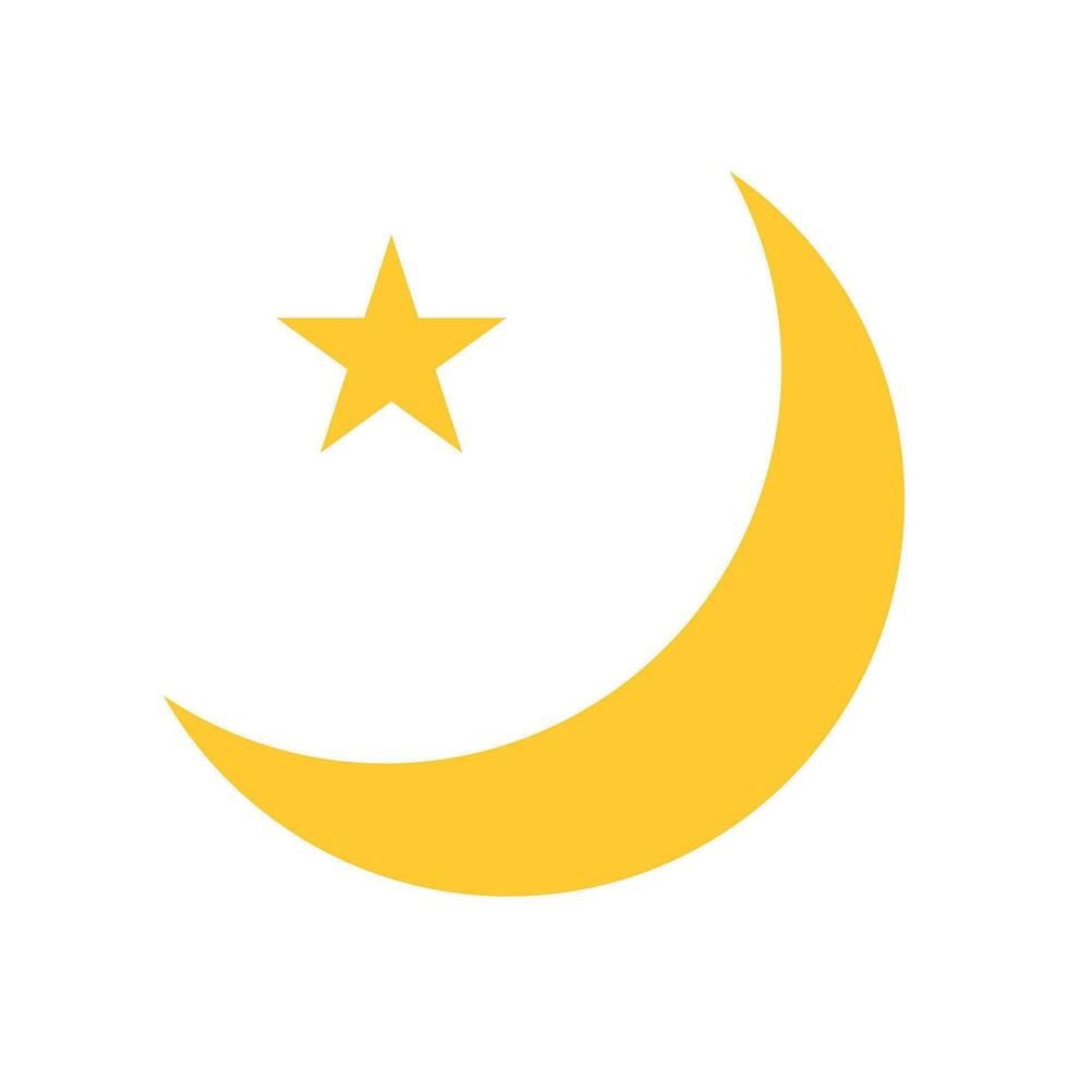 Night symbol. flat Moon Icon. Vector illustration. EPS10.