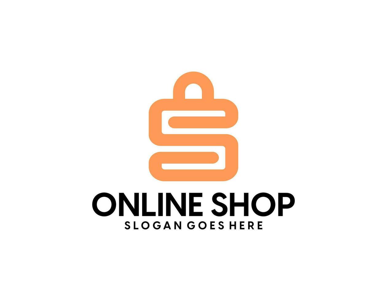 tienda logo. en línea tienda logo. tienda bolsa. vector