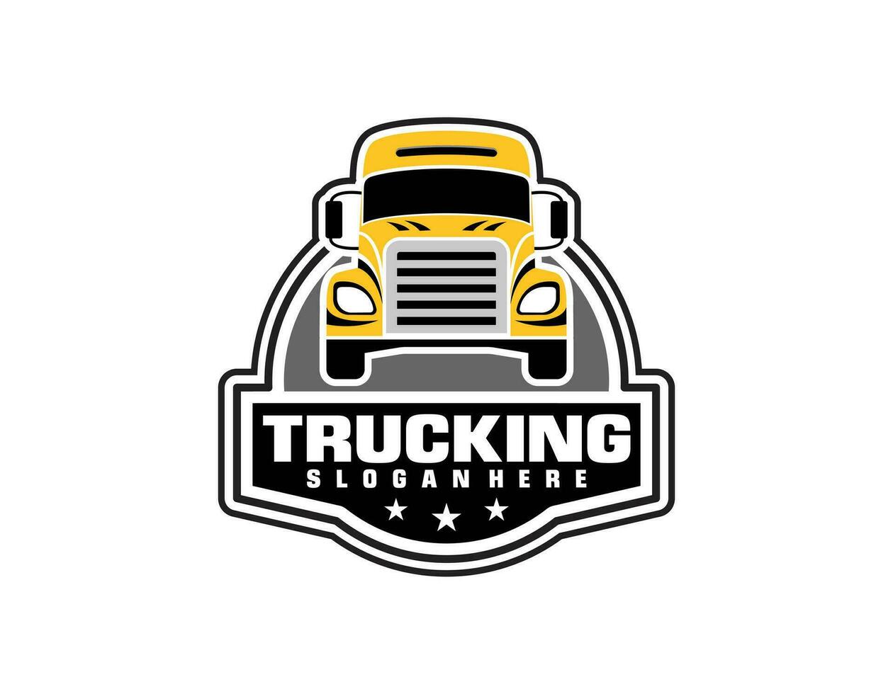 transporte camionaje logística logo vector