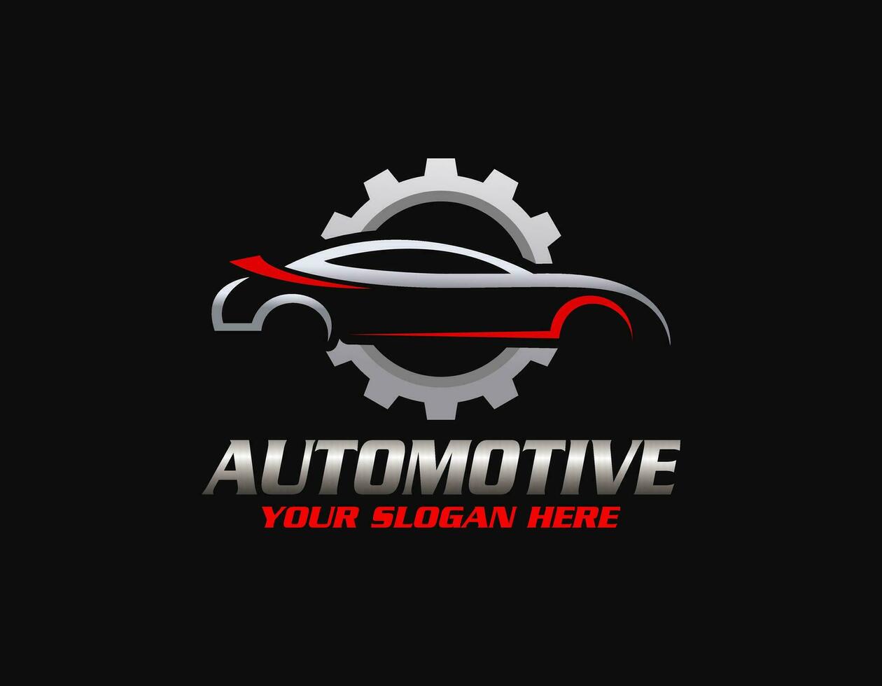 modificación automática logo, coche línea logo vector