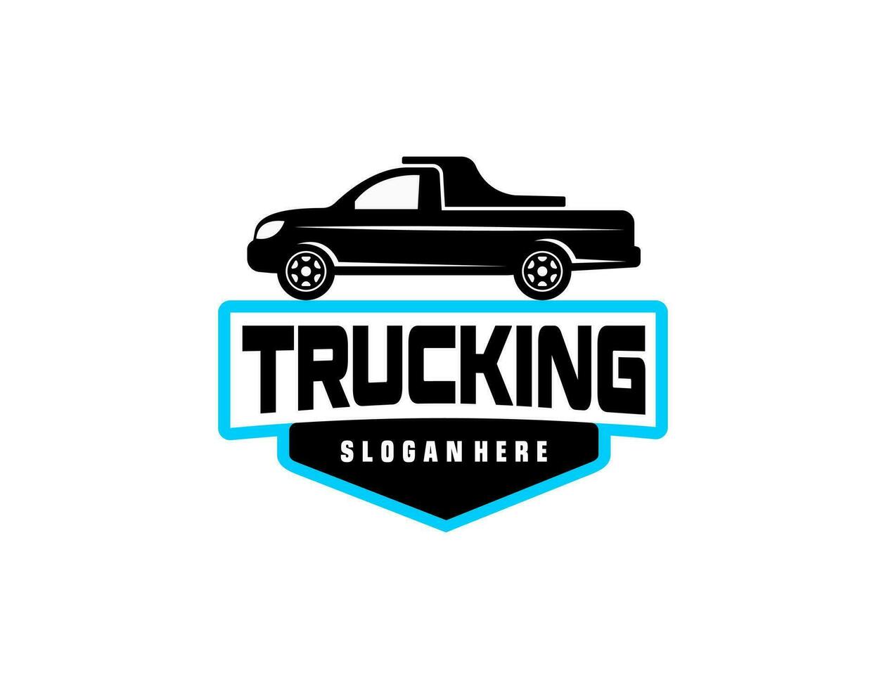 Pick up Truck with modern line design vector