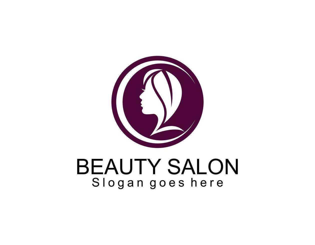 woman face combined leaves and branches logo for beauty salon, spa, cosmetics and skin care. elegant logo and business card designs. vector