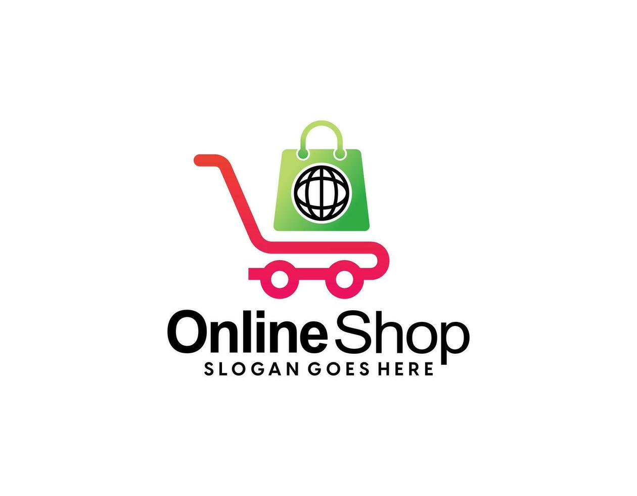 Modern Online Shop Logo designs Template, vector illustration