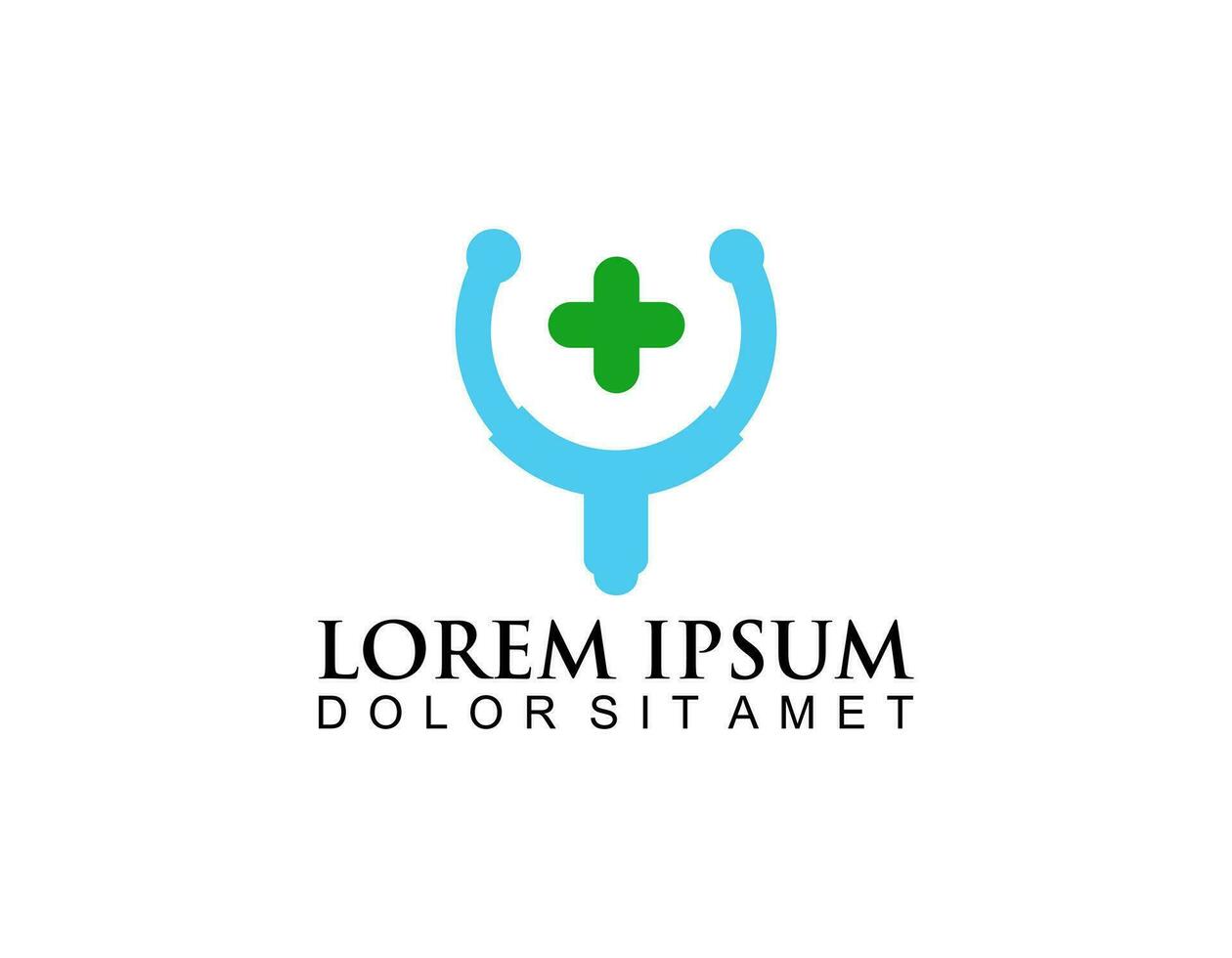 Stetoscope logo icon vector flat design template