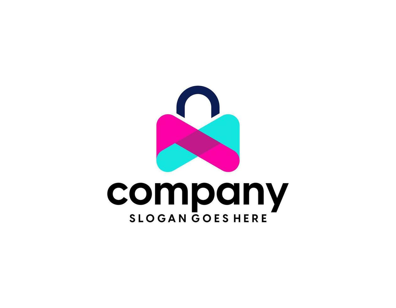 E commerce logo design vector. Online shop logo design idea vector