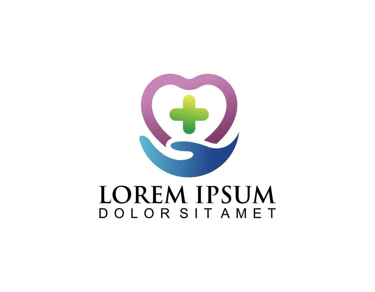 símbolo de vector de corazón. logotipo de la cinta del día de san valentín. diseño de icono de logotipo de salud médica de línea abstracta.